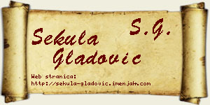 Sekula Gladović vizit kartica